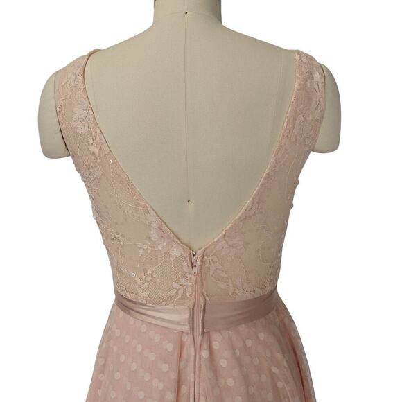 Vintage Y2K Pink Prom Dress Size 3 City Triangles Lace Embellished Princess 2000 - Picture 7 of 11